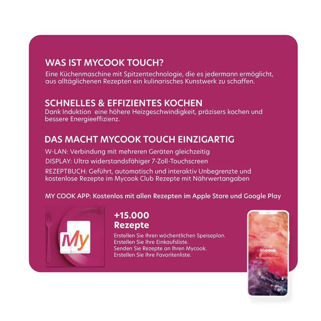 Küchenmaschine Taurus MYCOOK TOUCH 1600W Integrierte Wi-Fi-Verbindung 6 Küchenmaschine Taurus MYCOOK TOUCH 1600W Integrierte Wi-Fi-Verbindung – Bild 4