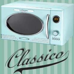 Melissa 16330131 Retro Mikrowelle/1000 Watt/23 Liter Garraum,Design Mikrowelle Mit Grill/Pepermint Mint Baby Blue -Günstiges Brat Lust Geschäft ca3f0bf808d877a96436011c35343121
