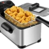 COSTWAY Elektrische Fritteuse 2000W / 3,5L / Edelstahl/Sichtfenster / 60min Timer / 150℃ Bis 190℃