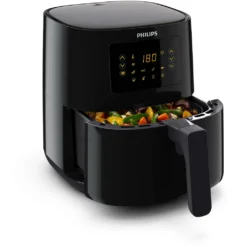 Philips Airfryer Essential, Heißluftfriteuse, App-Steuerung, 0.8 Kg, Touchscreen, Schwarz (HD9255/90) -Günstiges Brat Lust Geschäft cb9ab16a9b6610f2ae09f95a1f74f101