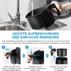 Midea Heißluftfritteuse 3,5L Heißluft Fritteuse Mit 8 Verschiedene Programmen, Digital Touchscreen, Temperaturkontrolle, 1500W Heissluftfritteuse Air Fryer -Günstiges Brat Lust Geschäft cc2bf3fb3ebb3b49001a813e6be6213f