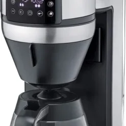 SEVERIN FILKA Vollautomat Für Filterkaffee Mit Glaskanne KA 4850 Aus Edelstahl, Matt-schwarz Edelstahl-gebürstet