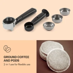 Arabica Comfort Espressomaschine 1350W 20 Bar 1,8l Touch-Bedienfeld Edelstahl -Günstiges Brat Lust Geschäft d24529b4a618beb9f49d60b36ff9f9a6