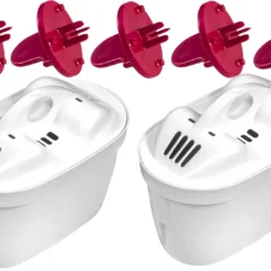 5 Adapter Für Brita PerfectFit Tischwasserfilter Zur Nutzung Von MultiMax+ U. A. Patronen Inklusive 2 MultiMax+-Kartuschen