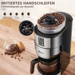 Kompakte Kaffeemaschinen Mit Mahlwerk Filterkaffeemaschine Kaffeemaschine Mit Mühle Für Bohnenkaffee Und Kaffeepulver 2/4/6 Tassen, Schwarz -Günstiges Brat Lust Geschäft d5554f11f2b048886cb396c50dc81a02