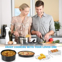 Zubehör Heißluftfritteuse, 8 Zoll 14 Stück Zubehörset Für Airfryer Fritteusen Für COSORI Ninja Philips Tefal Für Luftfritteuse 3.7QT-6.8QT -Günstiges Brat Lust Geschäft d5ff34676367702f4359bf84305cc929