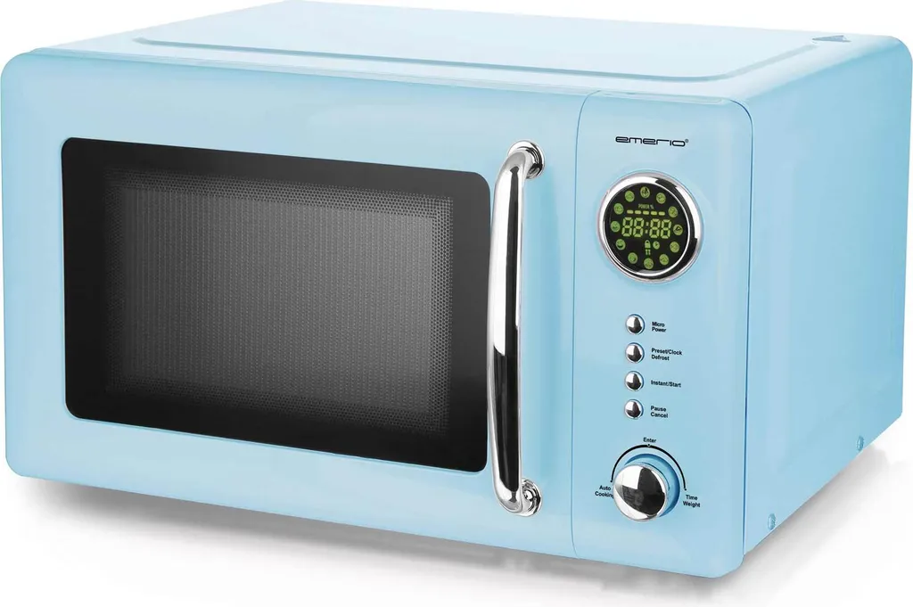 Mikrowelle Retro Design Emerio MW-112141.2 Hell-blau / Baby-blau 3 Mikrowelle Retro Design Emerio MW-112141.2 Hell-blau / Baby-blau