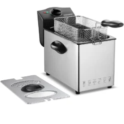 Monzana Fritteuse 4 Liter Edelstahl Mit Öl 2000 Watt Herausnehmbarer Ölbehälter Regelbare Temperatur Kaltzonentechnik -Günstiges Brat Lust Geschäft d80f17e6e7d6a04ebe8fcac52b86648b