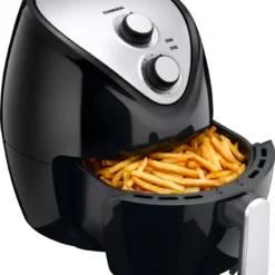 MELISSA 16290043 Heissluftfritteuse 3,5 Liter Fassungsvermögen Heißluft Fritteuse Air Deep Fryer XXL Mit Einstellbarem Thermostat Und Timer Ohne ÖL Einfach Zu Reinigen LOW FAT Fritteuse, 1300 W