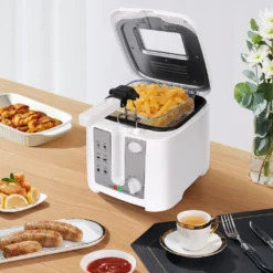 Aigostar Weiße Haushaltsfritteuse, 1650 Watt, 2,5L, Mit Sichtfenster, Temperaturregelung, BPA-frei -Günstiges Brat Lust Geschäft dc0b3a0f3c1d7d37d731ee6099670407