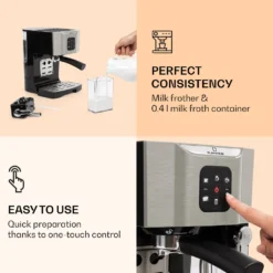 BellaVita Kaffeemaschine 3-in-1 1450 W 20 Bar Milchschäumer 9 BellaVita Kaffeemaschine 3-in-1 1450 W 20 Bar Milchschäumer -Günstiges Brat Lust Geschäft dd3506771ce0430bcf3fd19e2852d115