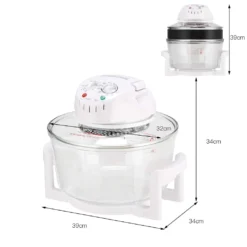 COSTWAY Halogenofen Heissluftofen Halogenoven Heissluftgrill Mit Erweiterungsring 17 L 1400W Timer 65 °C– 250 °C -Günstiges Brat Lust Geschäft df85d3c9d5db3eacbb4283af380c48b2