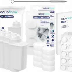 AquaFloow Set Für Siemens / Bosch Espressomaschine: 3x Ersatzwasserfilter TZ70003 + Reinigungstabletten 10 Stück + Reiniger + Entkalkertabletten 8 Stück