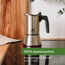 Espressokocher Edelstahl 2 Tassen I Mokkakanne Inkl. Ersatzdichtung I Mokkakocher (100 Ml Füllmenge -Günstiges Brat Lust Geschäft e377afb533472fd699c60e61909ed0ee