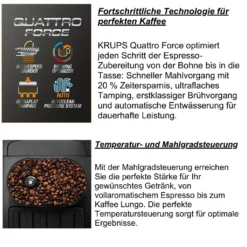 Krups Kaffeevollautomat Quattro Force EA817K Espresso Display Plus Reinigungs-/Pflegeset -Günstiges Brat Lust Geschäft e3a4c6574d4f965bc506c49d19529de4