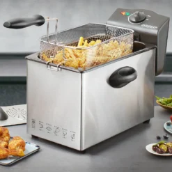 Monzana Fritteuse 4 Liter Edelstahl Mit Öl 2000 Watt Herausnehmbarer Ölbehälter Regelbare Temperatur Kaltzonentechnik -Günstiges Brat Lust Geschäft e710533ba95f3b16a9c3caddf0f5ebf5