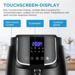 Midea Heißluftfritteuse 3,5L Heißluft Fritteuse Mit 8 Verschiedene Programmen, Digital Touchscreen, Temperaturkontrolle, 1500W Heissluftfritteuse Air Fryer -Günstiges Brat Lust Geschäft e85c8a74488a1c61831c4070b2fbc3f2