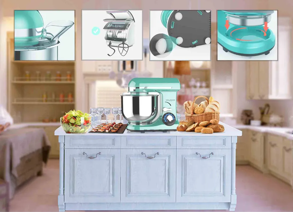 Melange Chef Küchenmaschine Grün, Blau, Rosa 7 Melange Chef Küchenmaschine Grün, Blau, Rosa – Bild 5