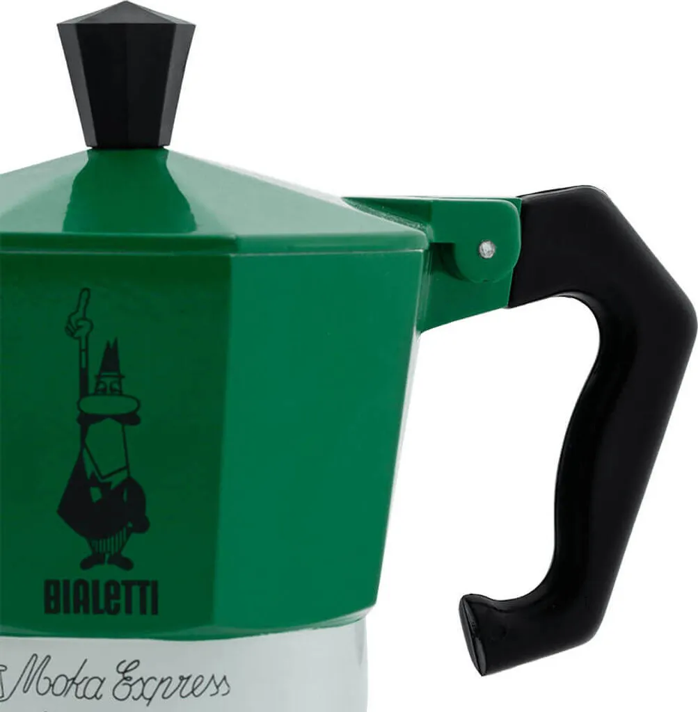 Bialetti - Moka Express Collection Italia (Tricolour), 3-Tassen-Kaffeemaschine, Aluminium 5 Bialetti - Moka Express Collection Italia (Tricolour), 3-Tassen-Kaffeemaschine, Aluminium – Bild 3