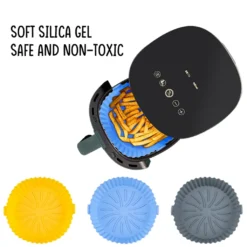 Hitzebeständige Air Fryer Silikon Topf Wiederverwendbar Ersatzeinlagen Korb Backofen Pad Backblech Fried Pizza Hähnchen Matte Blau -Günstiges Brat Lust Geschäft e9a06c86355099c6239bd5a1b32221fe