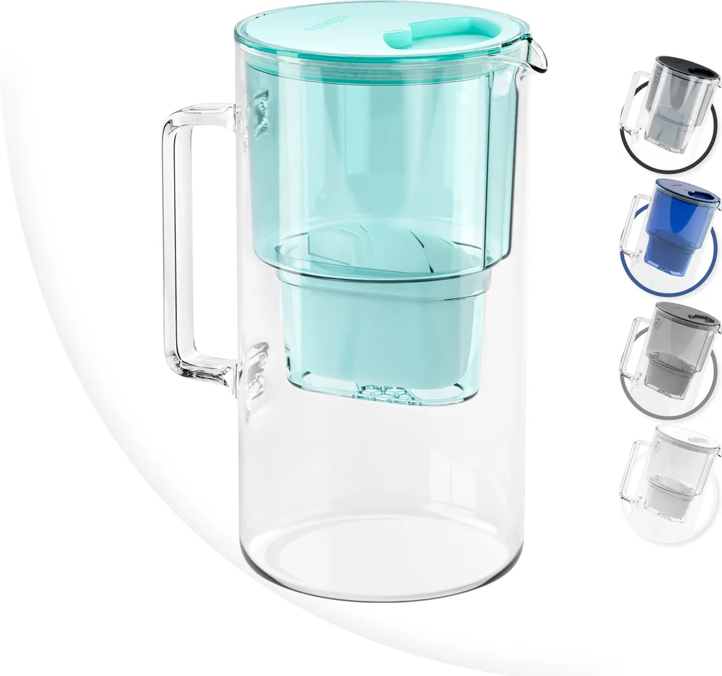 Wessper Wasserfilter CrystalLine Mint 2,5L Und 1 AquaMax Filterkartusche 3 Wessper Wasserfilter CrystalLine Mint 2,5L Und 1 AquaMax Filterkartusche