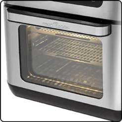 ProfiCook PC-FR 1200 H Heißluft-Fritteuse, 9 Automatikprogramme Inkl. Variabler Zeit Und Temperatureinstellung, Kapazität: Ca. 11 Liter, 4 Einschubhöhen Für Optimale Backergebisse, Edelstahl-schwarz -Günstiges Brat Lust Geschäft f33cc37b7c24f45c99caab81f92fc9ba