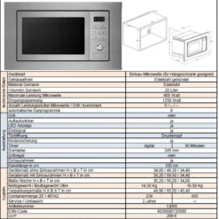PKM Einbau Mikrowelle Microwellengerät Mikrowellenherd MW820-EBM Edelstahl 800 W -Günstiges Brat Lust Geschäft f370f5449c83ce7c2978d8cabc632f23