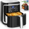 Aigostar Cube - 7L Heißluftfritteuse, Friteuse Heissluft 1900 W Heissluftfriteuse, 7 Programmen, Warmhalten, 20 Rezepte, Ohne Öl, Für 6-10 Personen, Air Fryer Mit Digitalem LED-Touchscreen, Schwarz -Günstiges Brat Lust Geschäft f3eda0b0200bbeb53349d5c26f9a4170