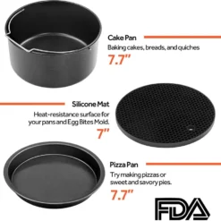 Cosori Heißluftfritteusen Zubehör 6er Set Für 5.5 L Modelle, Geeignet Auch Für Alle Anderen Marken -Günstiges Brat Lust Geschäft f49ada9b66679f7a40d3abb880dcb34d