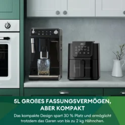 CHEFREE AFW01 Heißluftfritteuse, Mit Visuelles Fensterdesign, Kompaktfriteusen Mit 5L Fassungsvermögen Und 6 Voreingestellte Progra -Günstiges Brat Lust Geschäft f4ef5b3bfbe7b44fe7dbf54b90d6a1e9