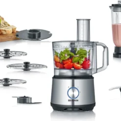 SEVERIN Multifunktionale Küchenmaschine KM 3892 Aus Edelstahl Kunststoff, Edelstahl-gebürstet-schwarz -Günstiges Brat Lust Geschäft f7203f805a7effe510df5dc316470bac
