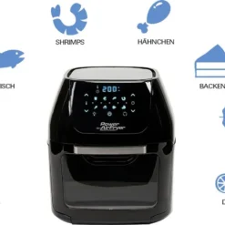 Mediashop Power AirFryer Multi-Function Heißluftfritteuse Backen Toasten Drehgrill Inkl. Rezeptheft Grillspieß 1800 Watt -Günstiges Brat Lust Geschäft f7577960badf222369264894854423cb