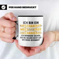 Lustige Tasse Automechaniker KFZ Mechaniker Geschenk Mechatroniker Werkstatt Tasse (Schwarz) -Günstiges Brat Lust Geschäft f899ffd7e6c29d77a53d17a6f7df1f7a