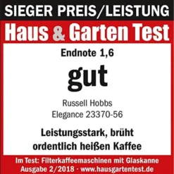 Russell Hobbs Elegance Kaffeemaschine -Günstiges Brat Lust Geschäft f8eec7632ac9cde376dc812d392a9e67