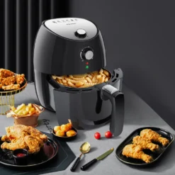 Aigostar Heißluftfritteuse 4,2L, 1500W Heisluftfritöse Ohne Öl Perfekt Für Kleine Haushalte, 30-Time, Air Fryers, Abnehmbarer Frittierkorb, Automatischer Ausschaltfunktion, Schwarz -Günstiges Brat Lust Geschäft fd13dbaf37cbb0444f6de02ca605994b