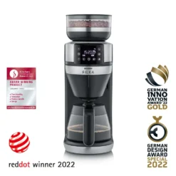SEVERIN FILKA Vollautomat Für Filterkaffee Mit Glaskanne KA 4850 Aus Edelstahl, Matt-schwarz Edelstahl-gebürstet -Günstiges Brat Lust Geschäft fe61dbebc65bb660ac84317f3cff80cf