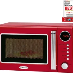 Clatronic MWG 790 2in1 Mikrowelle Retro-Design, 700 W Mikrowellenleistung, 1000 W Grillleistung, 20 L Garraum, Timerfunktion, Kindersicherung -Günstiges Brat Lust Geschäft fe8828a666f7ca1e930da0aab63587a9